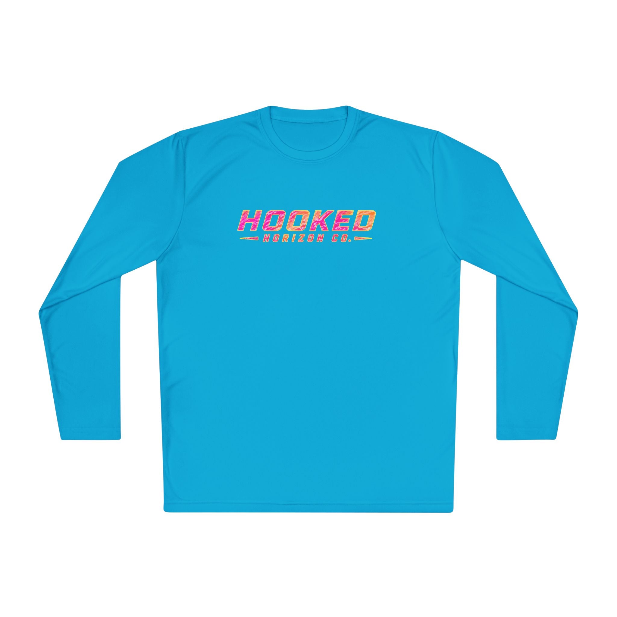 Moisture Wicking Classic Logo Tee In Pink—Horizon Co. Anchors Long Sleeve Tee — Lightweight Fishing Shirt