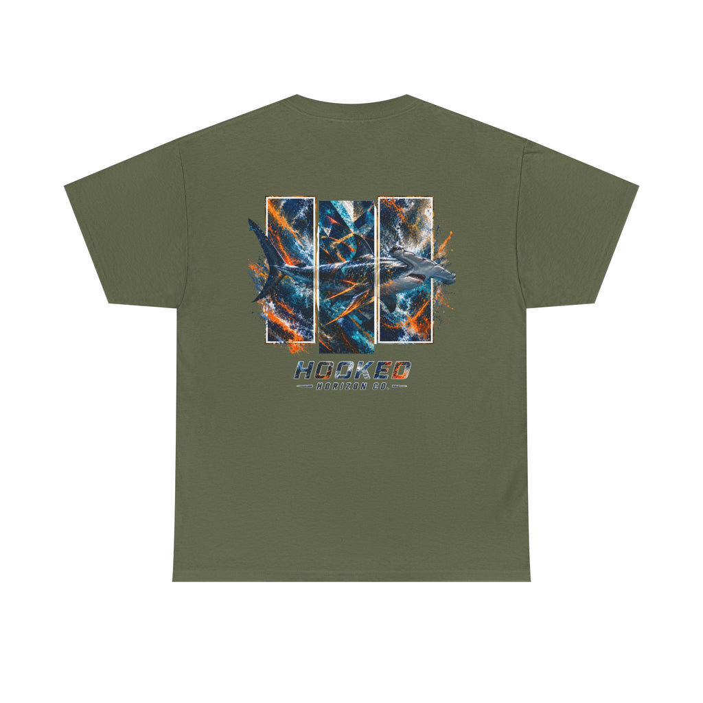 Hammer Head Hooked Horizon Co Tee—Ocean Graphic Tee — "Beloved" Ray Design
