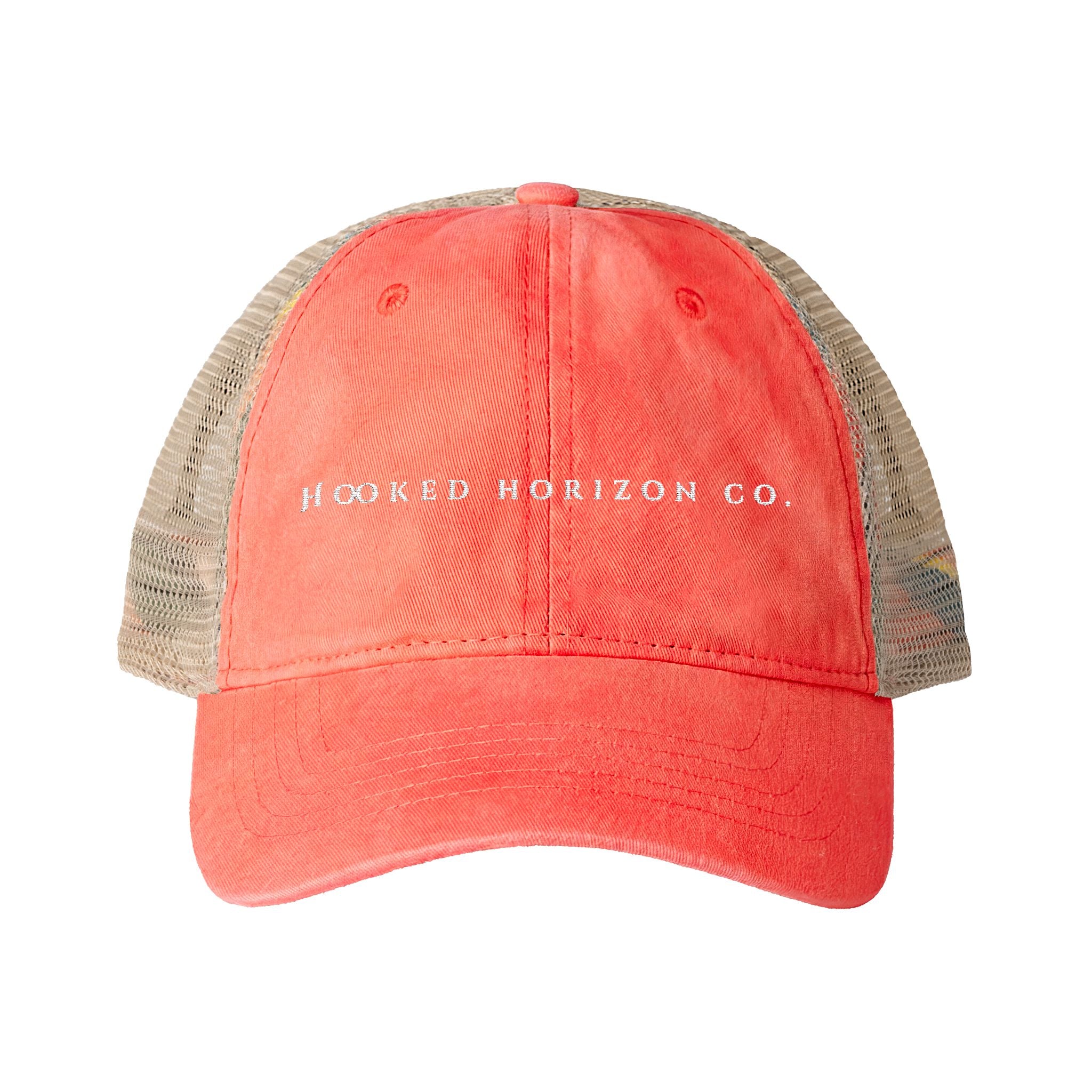 Hooked Horizon Co. —Women's Washed Mesh-Back Cap, Multiple Color Variations