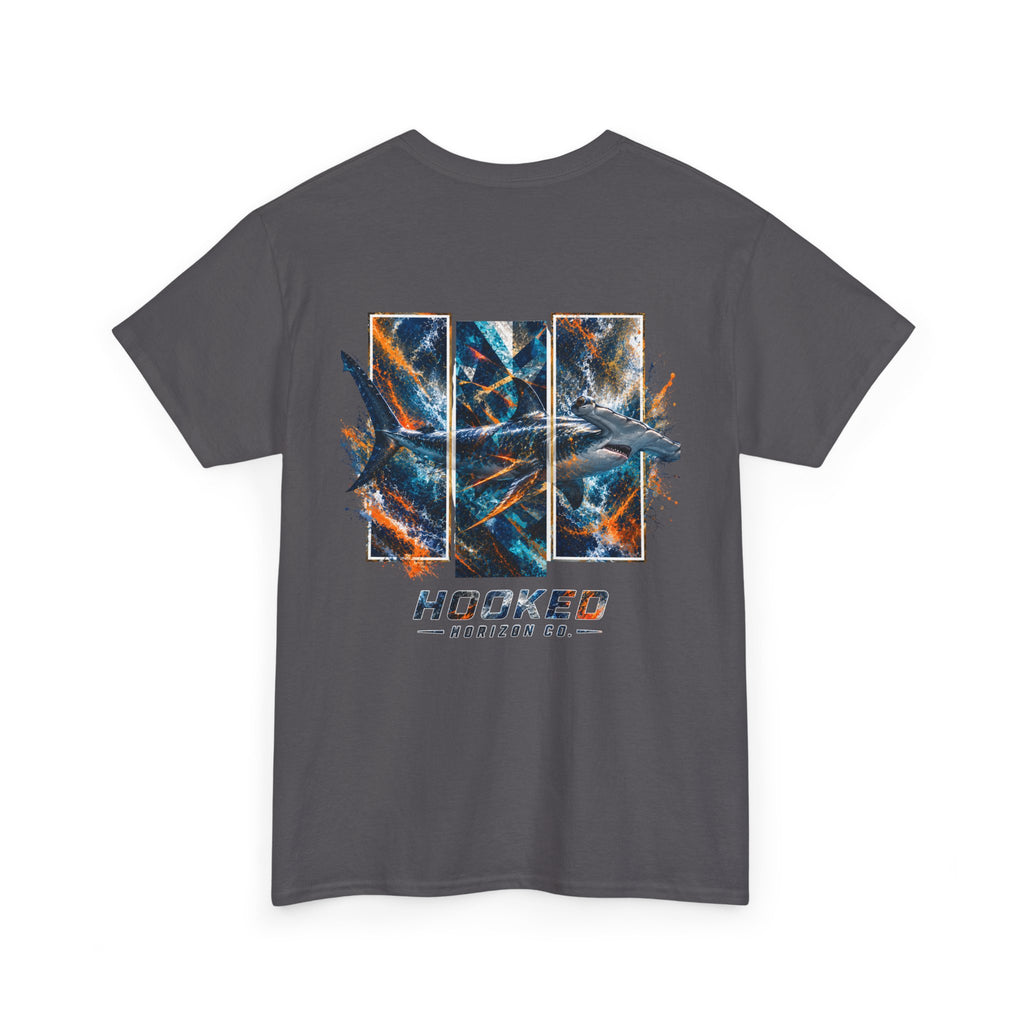 Hammer Head Hooked Horizon Co Tee—Ocean Graphic Tee — "Beloved" Ray Design