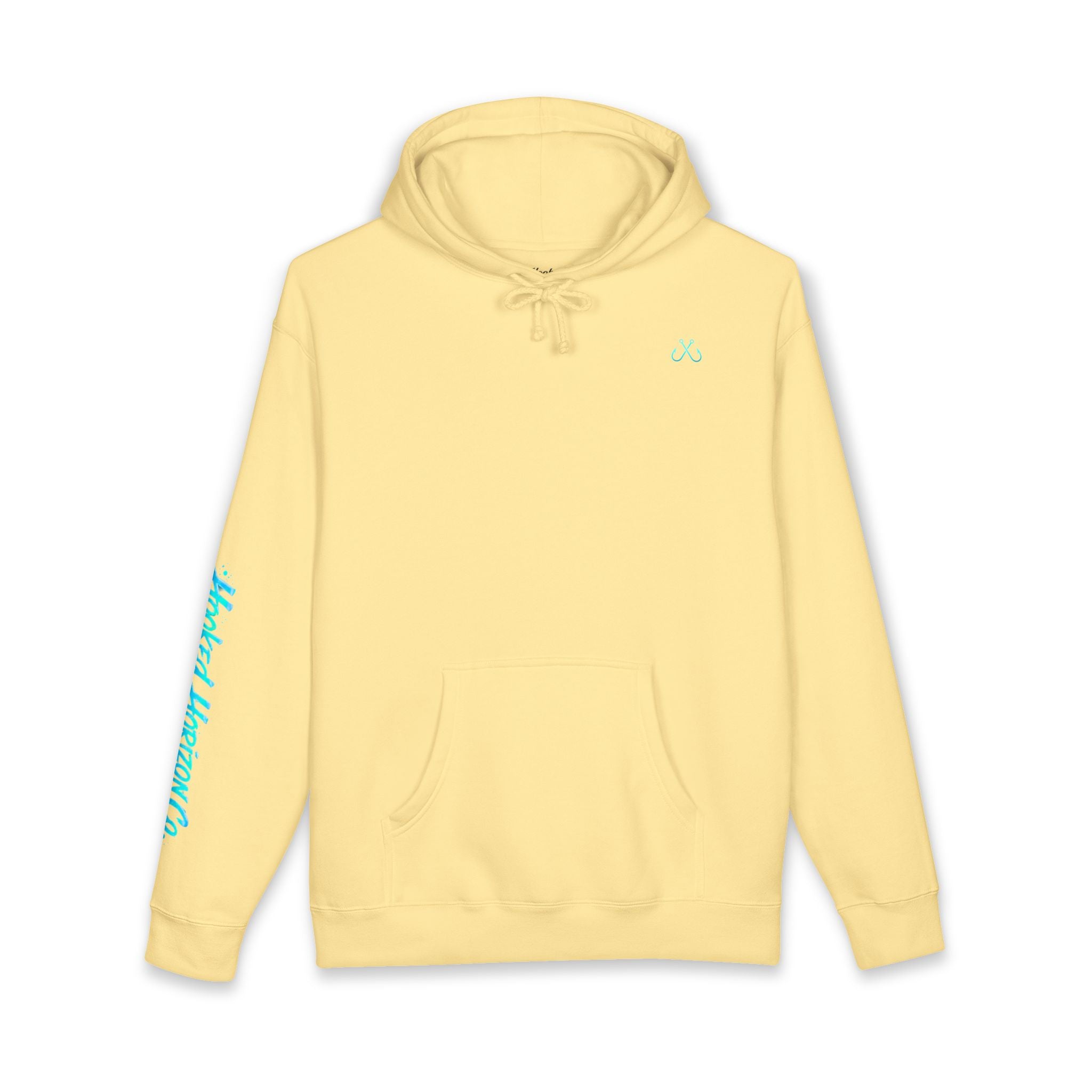 Sea Turtle & Sunset Hoodie Hooked Horizon Co. — Minimal Fishing Back Graphic Hoodie, Multiple Color Variations