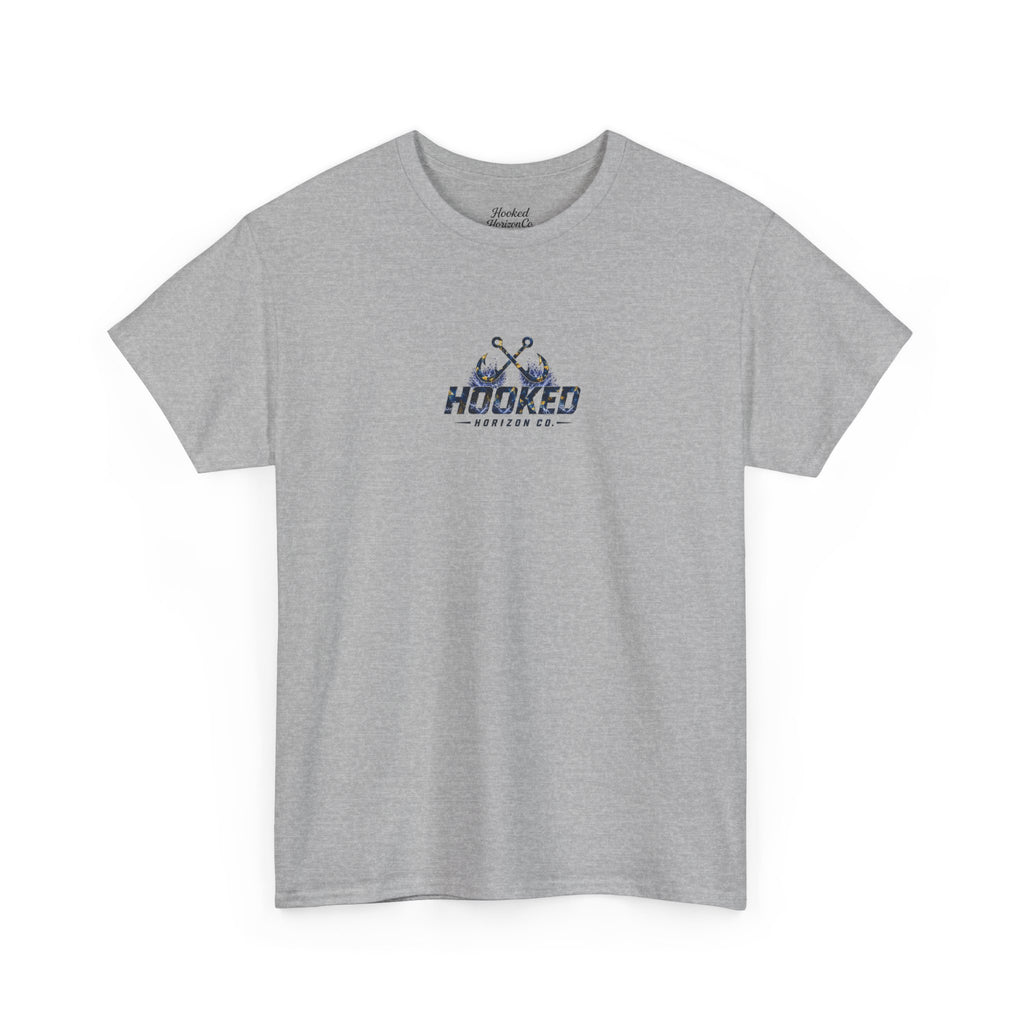 Sail Fish Hooked Horizon Co Tee—Ocean Graphic Tee — "Beloved" Ray Design