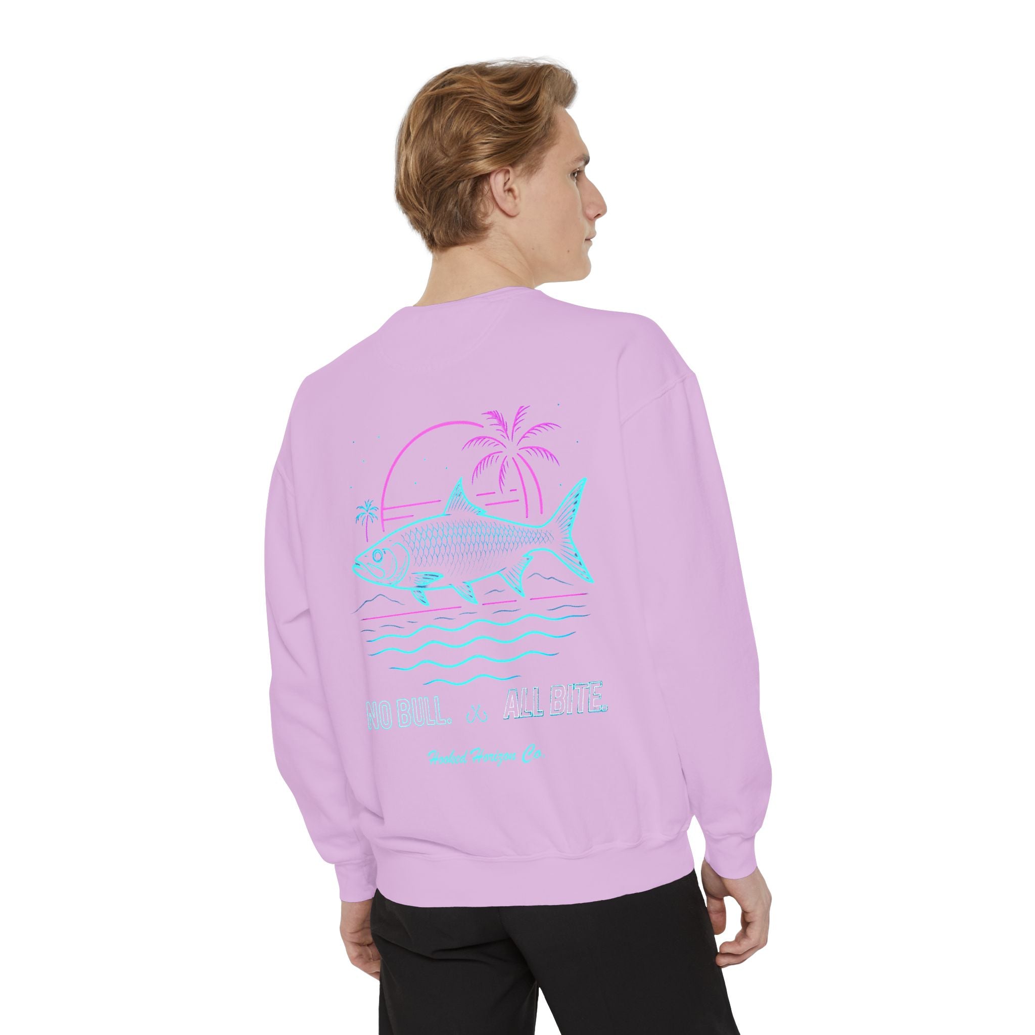 Vintage vibes Neon Tarpon Sweatshirt– Hooked Horizon Co. Ocean apparel, Gifts for Him & Her, Ocean Conservation, Soft Unisex Garment-Dyed Sweatshirt