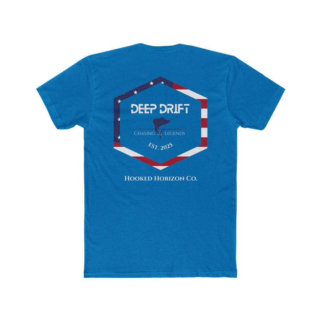 USA Deep Drift Marlin Tee — Patriotic Hooked Horizon Co. Fishing T-Shirt