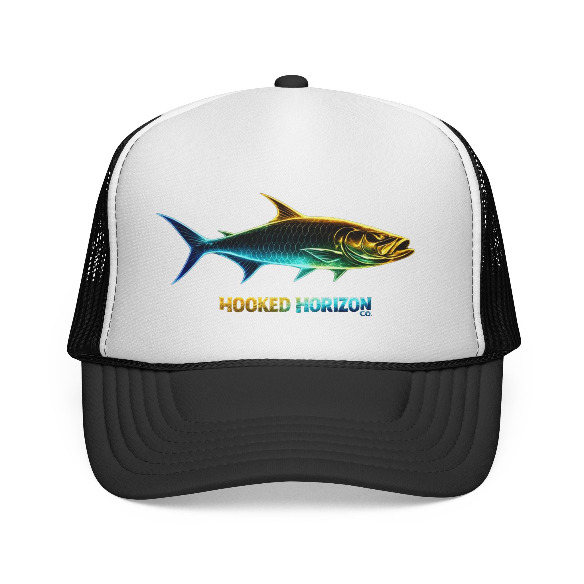 Gold & Blue Tarpon Trucker Cap — Fishing & Beach Hat