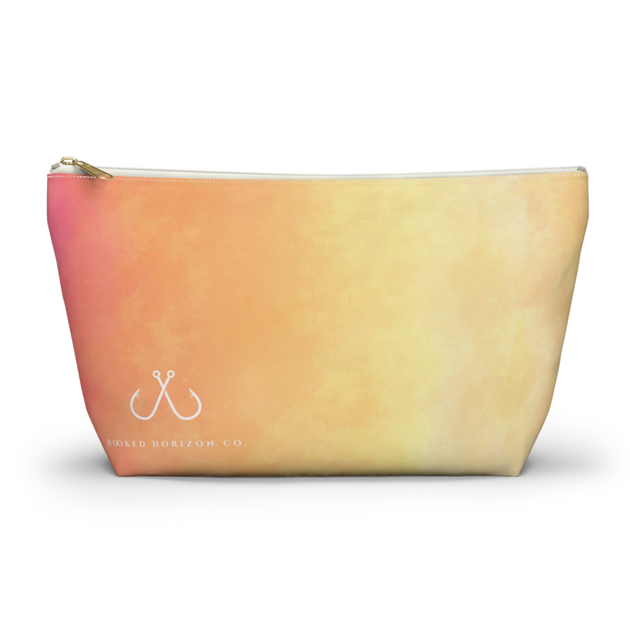 Pink To Orange Ombre Vibrant Gradient Accessory Pouch | Makeup Bag, Travel Organizer, Gift for Her, Beach Essentials, Stylish Storage