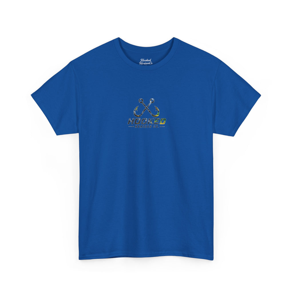 Mahi Mahi Hooked Horizon Co Tee—Ocean Graphic Tee — "Beloved" Ray Design