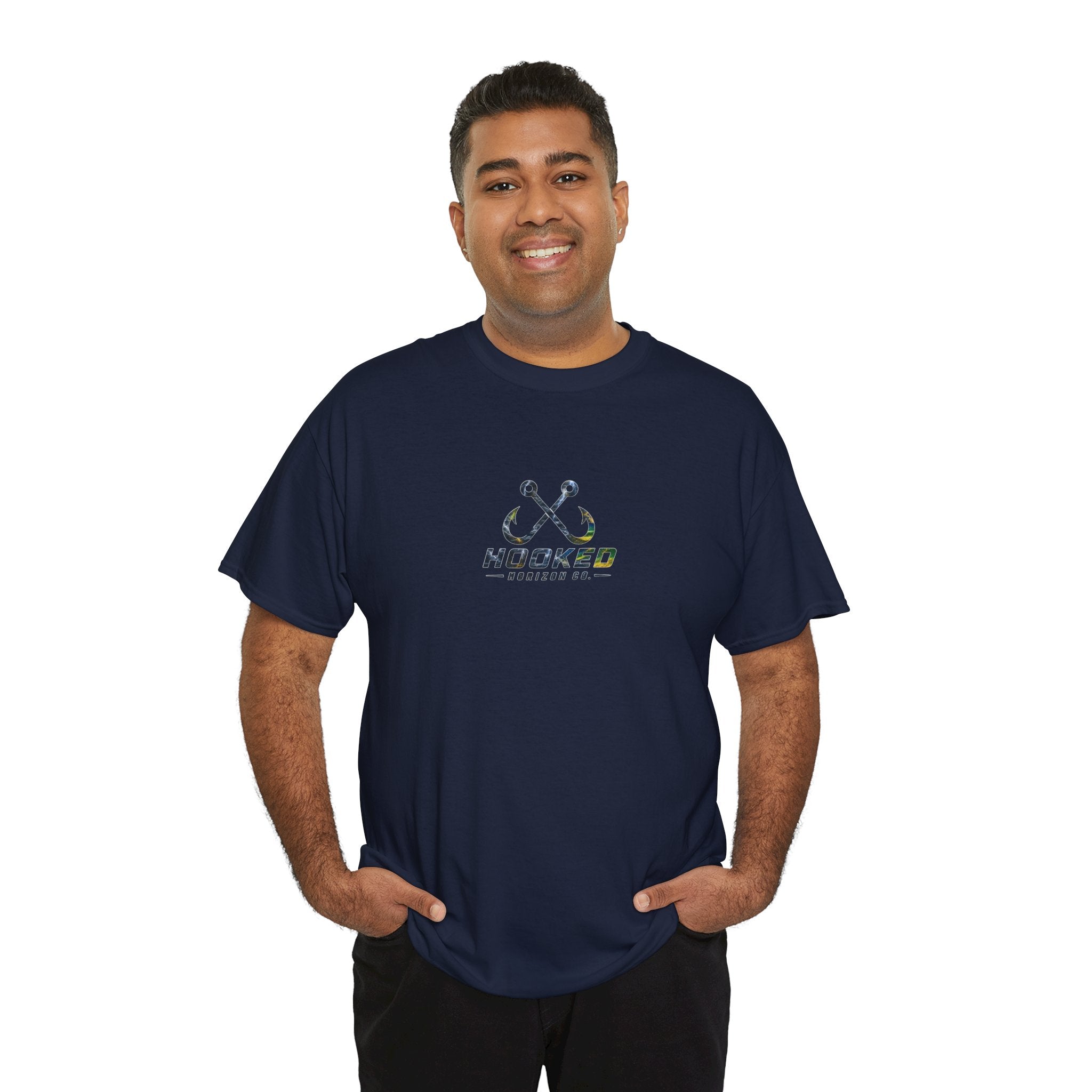 Mahi Mahi Hooked Horizon Co Tee—Ocean Graphic Tee — "Beloved" Ray Design