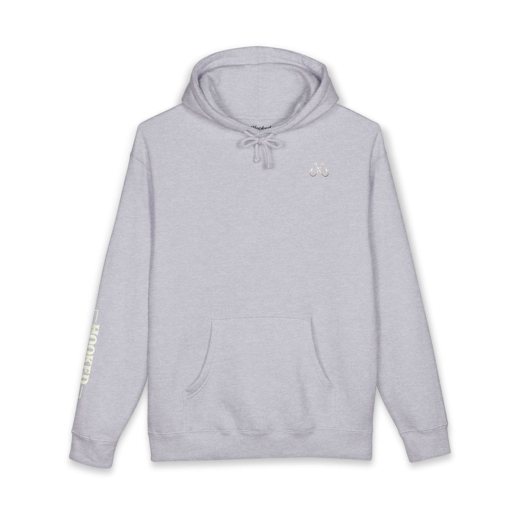 Wave Hoodie Hooked Horizon Co. — Minimal Fishing Back Graphic Hoodie, Multiple Color Variations