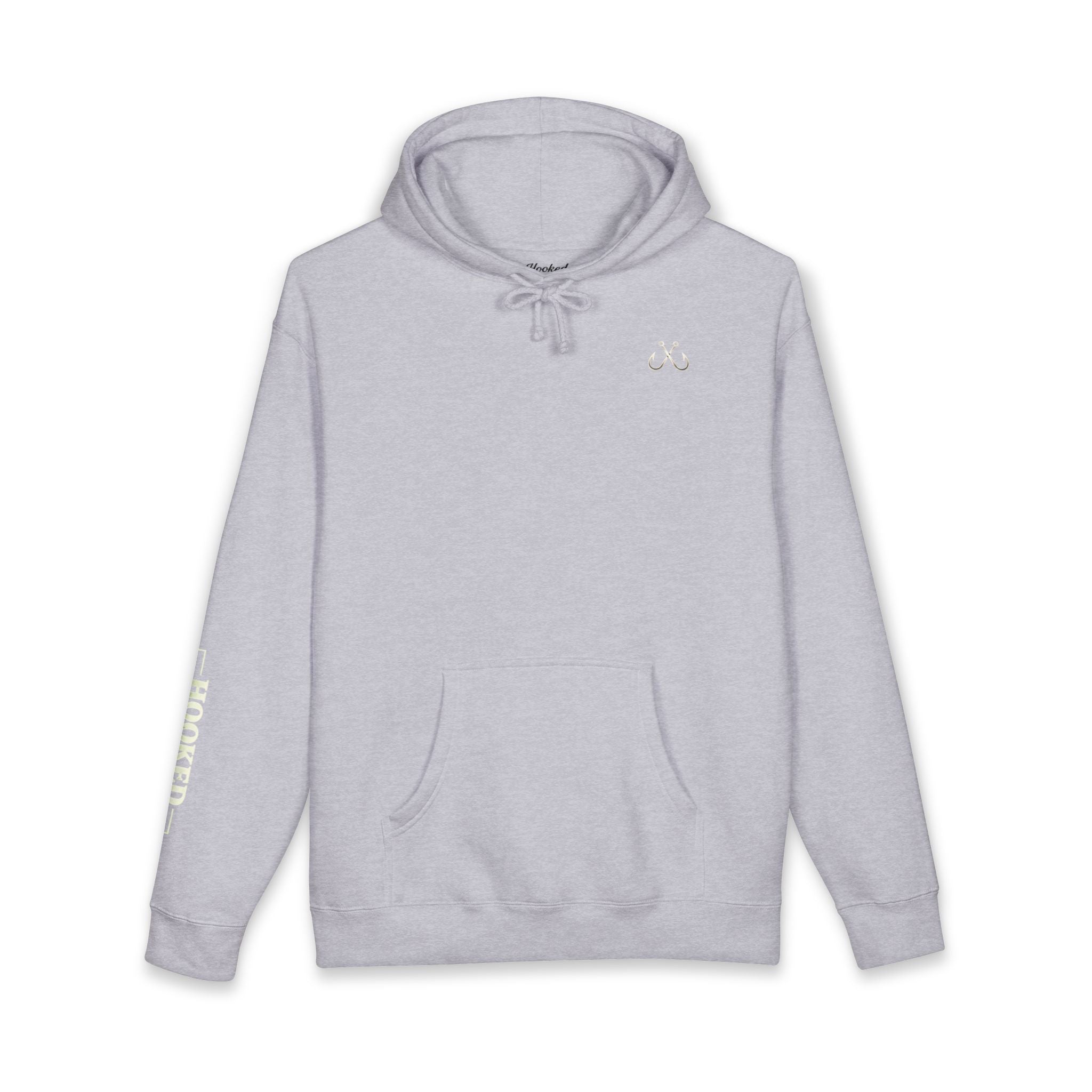 Wave Hoodie Hooked Horizon Co. — Minimal Fishing Back Graphic Hoodie, Multiple Color Variations
