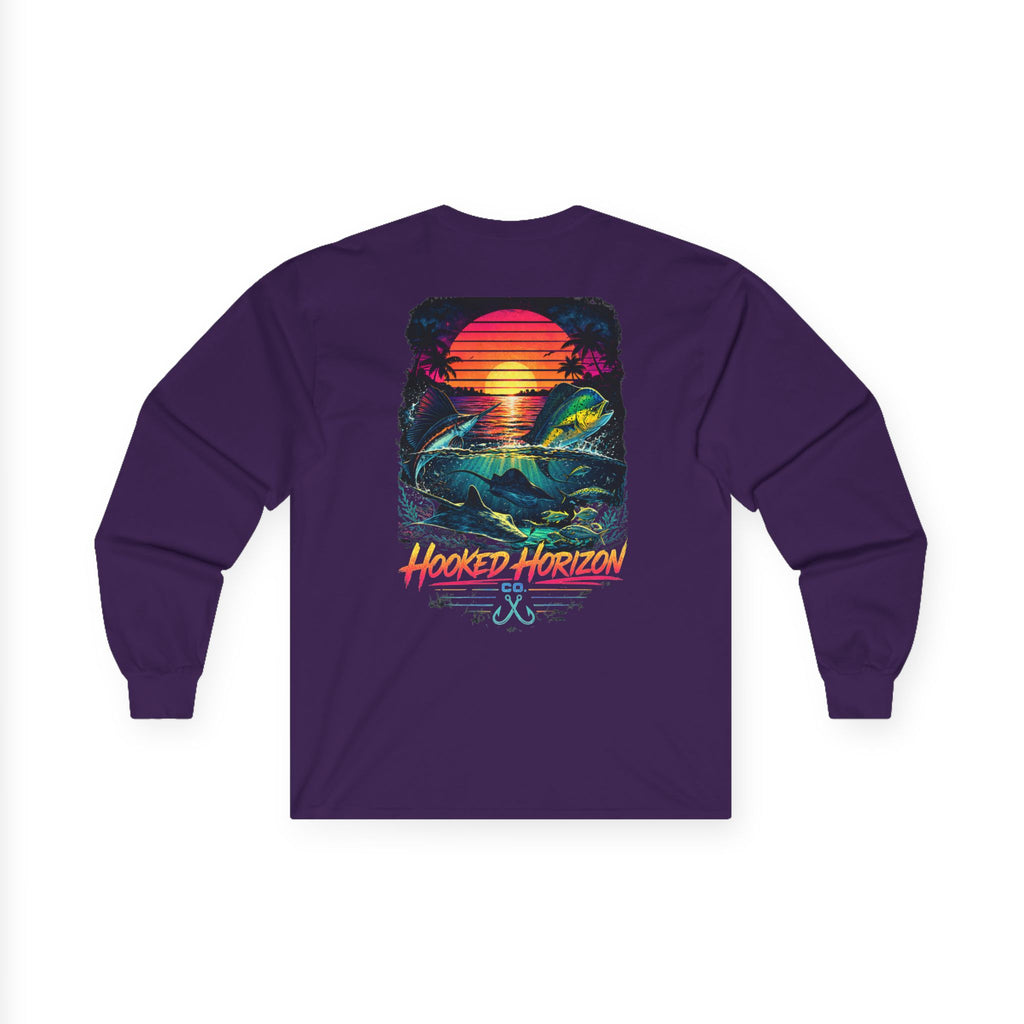 Hooked Horizon Co.  Sunset Long Sleeve Tee— Multiple Color Variations