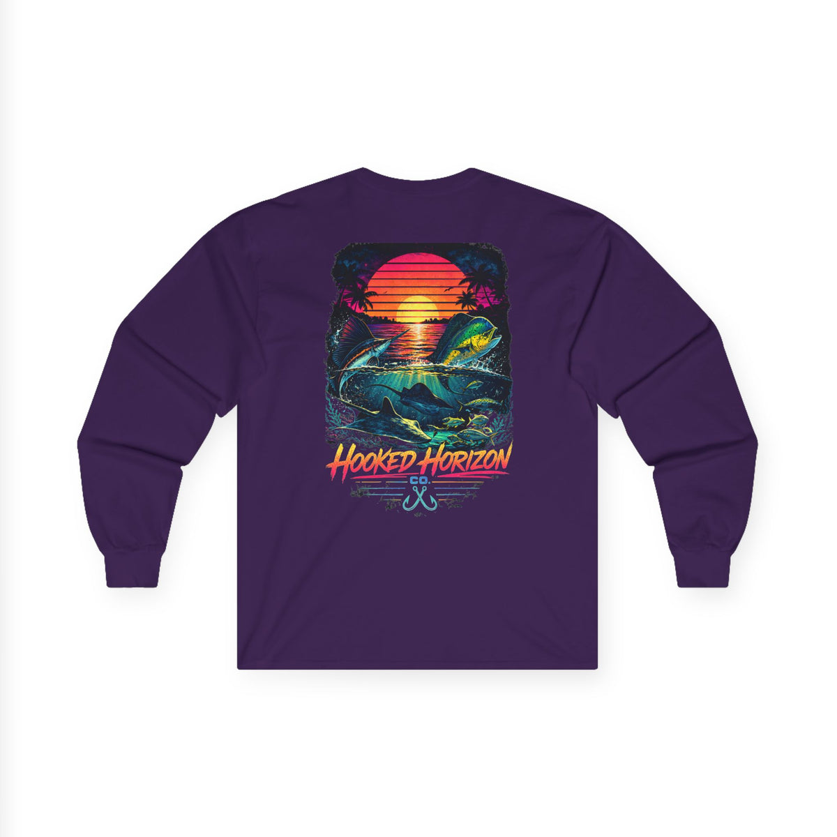 Hooked Horizon Co.  Sunset Long Sleeve Tee— Multiple Color Variations