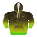 Gradient Green Speckle Hoodie — Neon Ombre Pullover