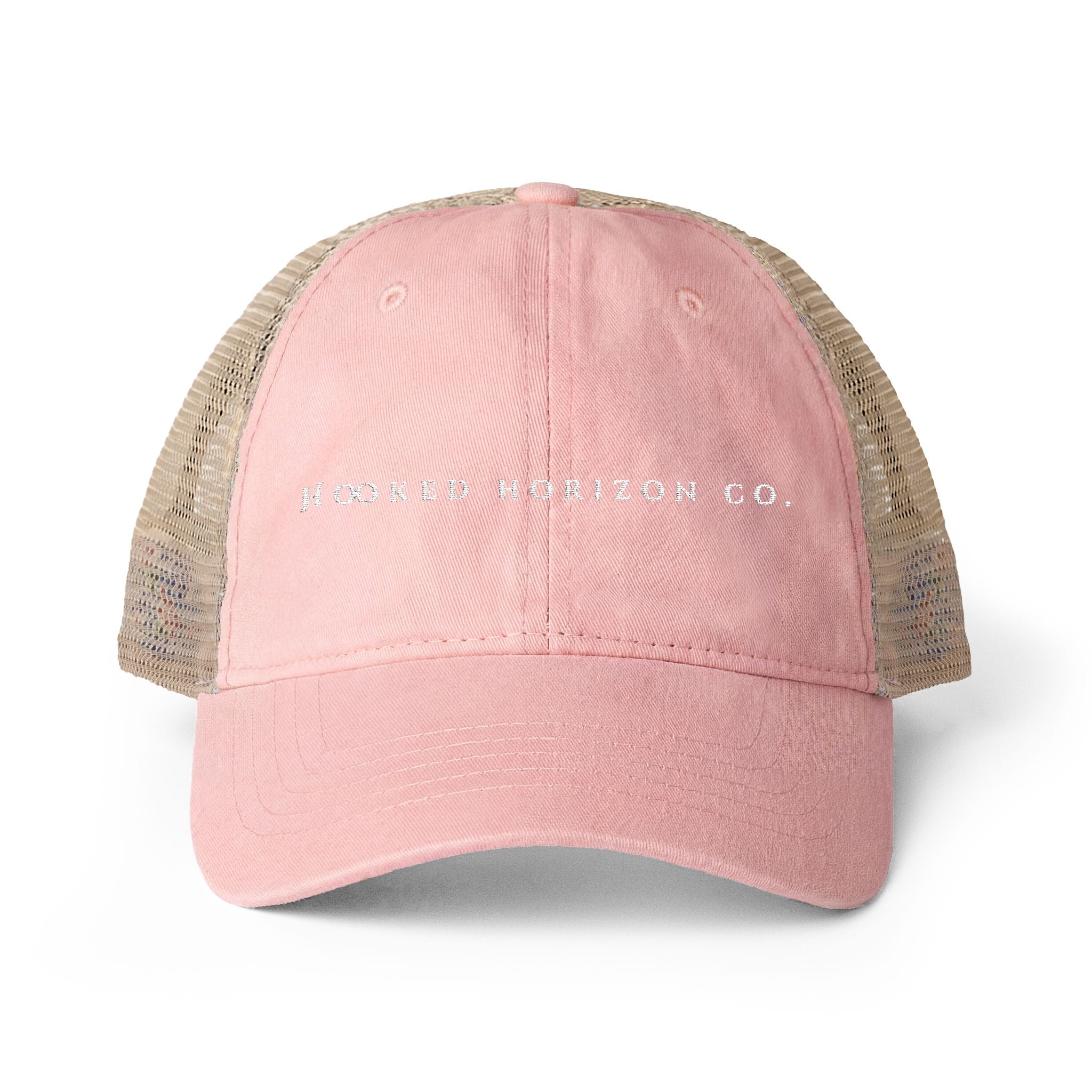 Hooked Horizon Co. —Women's Washed Mesh-Back Cap, Multiple Color Variations