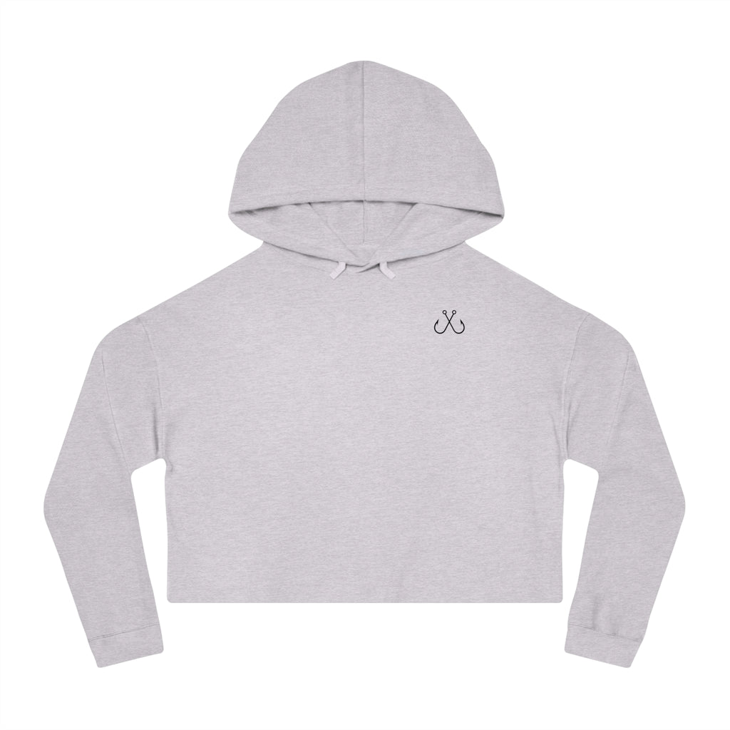 Hammer Head Shark Cropped Hoodie — Deep Drift Fishing Graphic
