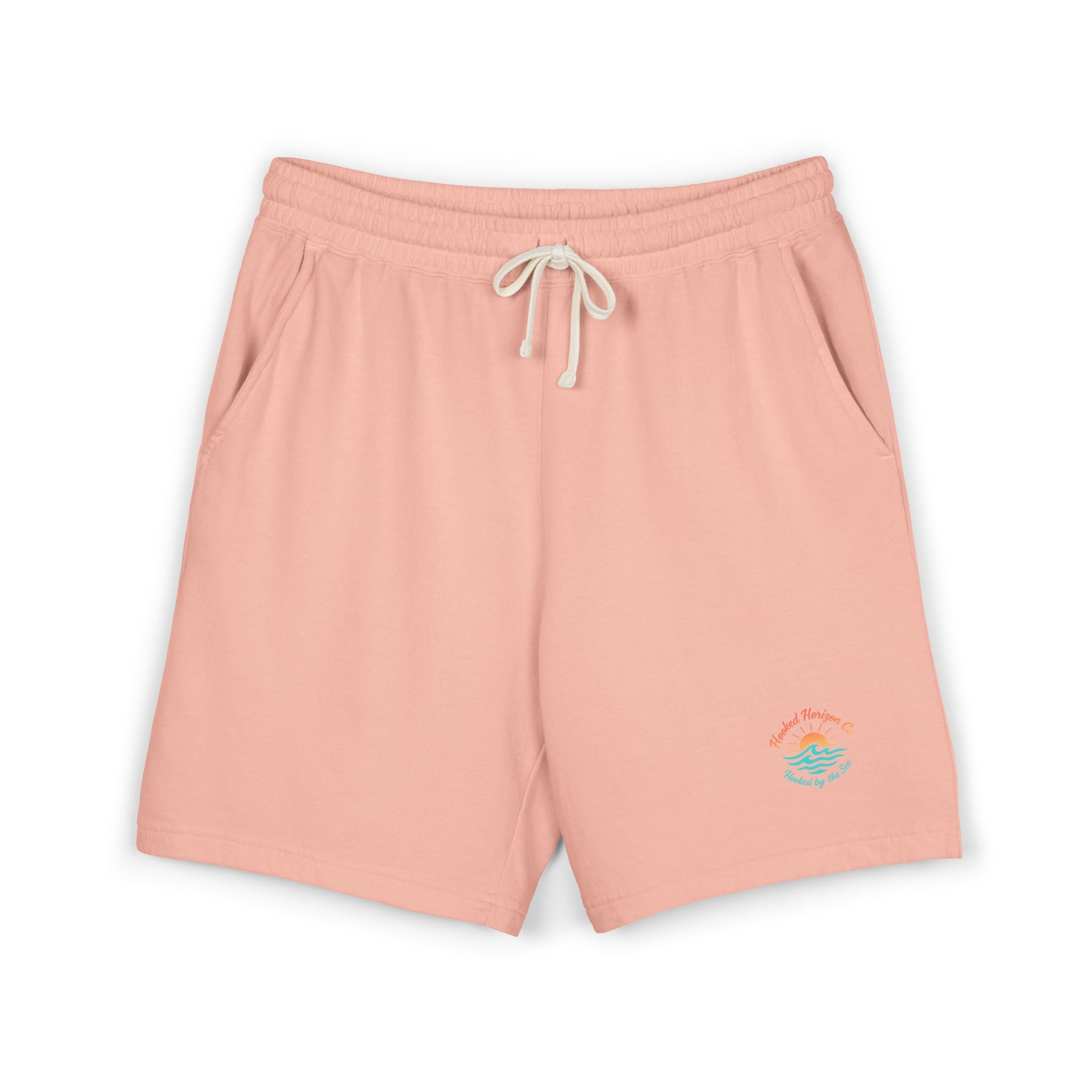 Hooked Horizon Co.  — Ultra Soft Fleece Sweat Shorts — Lightweight Garment-Dyed Lounge Shorts