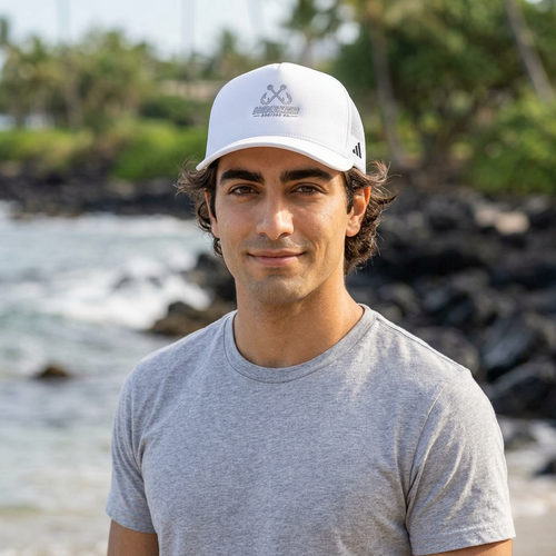 Classic Trucker Cap — "Hooked HorizonCo. " Fishing Logo Mesh Hat