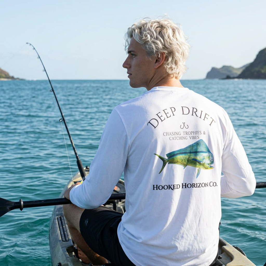 Men's UV Protection Long Sleeve Mahi Mahi Fishing Shirt, Outdoor Adventure Apparel, Salt Life Tee, Gifts for Fishermen, Beachwear, Sun [...]