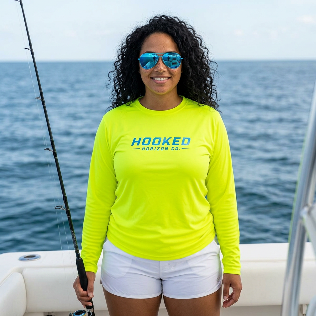 Moisture Wicking Classic Logo Tee—Horizon Co. Anchors Long Sleeve Tee — Lightweight Fishing Shirt