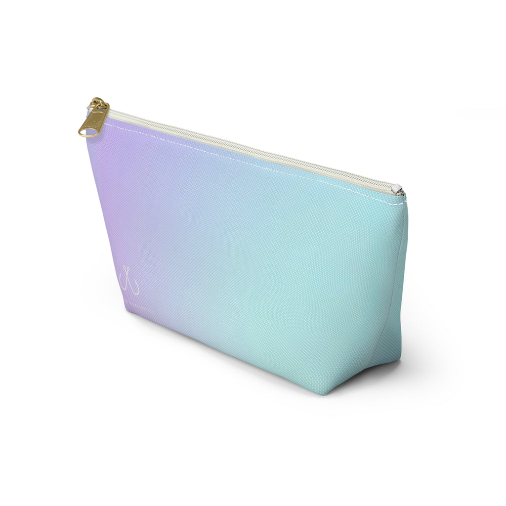 Purple To Blue Ombre Vibrant Gradient Accessory Pouch | Makeup Bag, Travel Organizer, Gift for Her, Beach Essentials, Stylish Storage