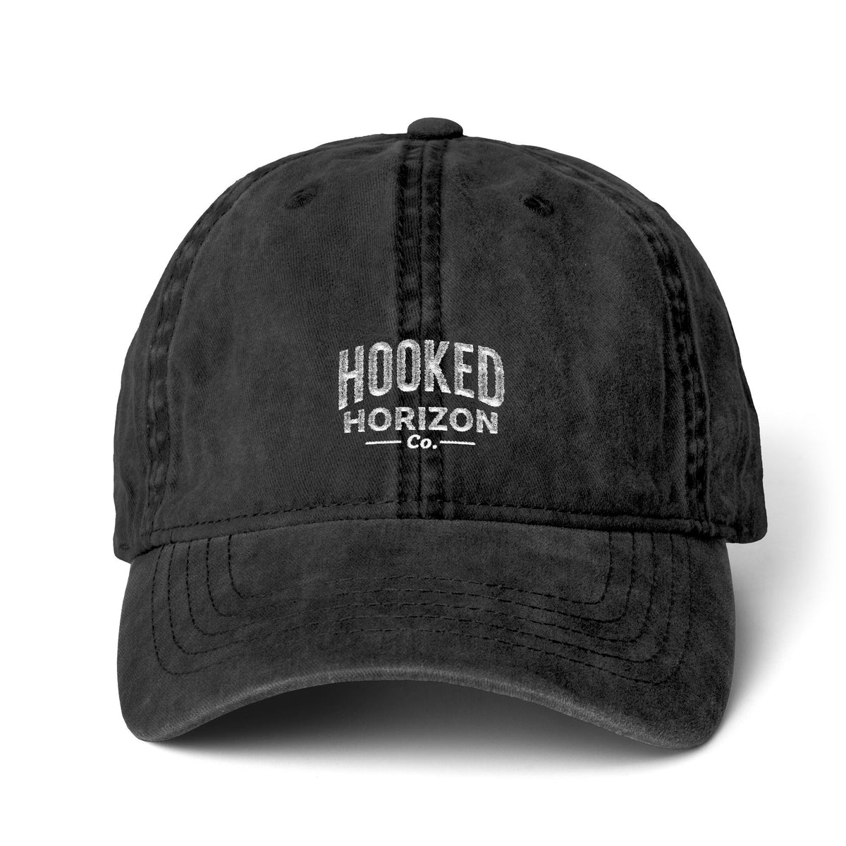 Hooked Horizon Co. — Multiple Color/Lining Variations Women's Pigment-Dyed Cap with Fashion Undervisor (Embroidery)