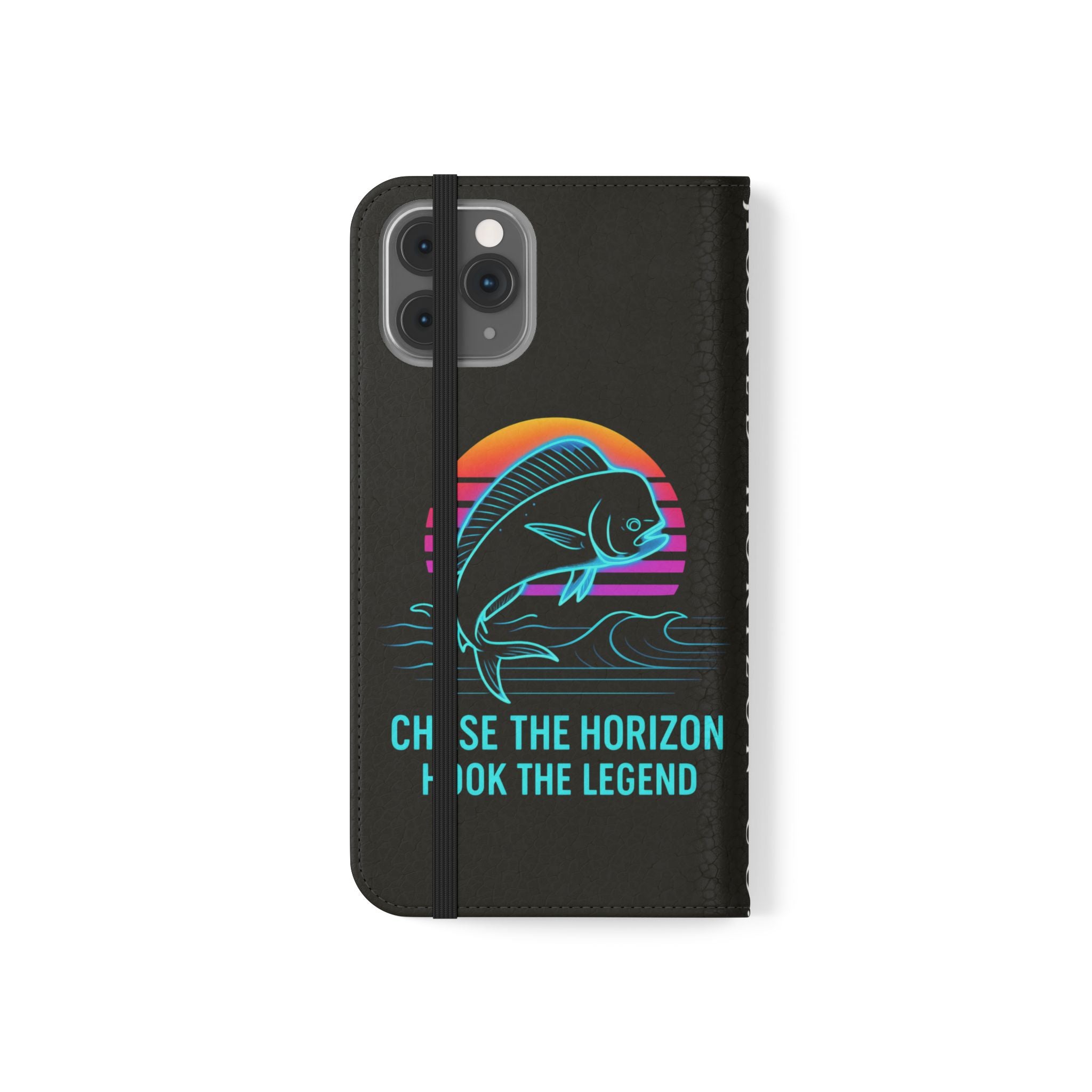 Mahi Mahi Flip Phone Case — Turquoise Water Pattern Wallet Cover