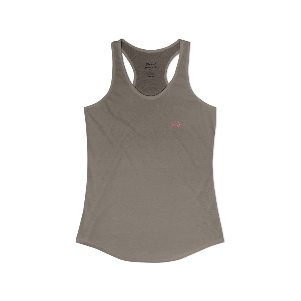 Hot Pink & Peach Hooked Horizon Co.— Soft Women's Ideal Racerback Tank