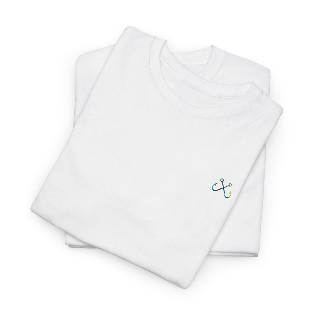 Bull Shark Hooked Horizon Co Tee—Ocean Graphic Tee — "Beloved" Ray Design