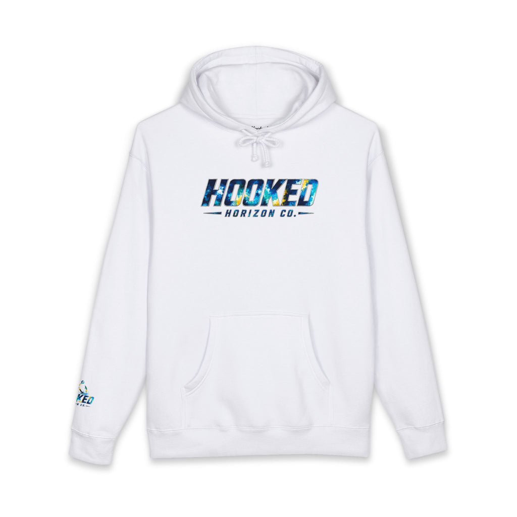Barracuda Hoodie Hooked Horizon Co. — Fishing Back Graphic Hoodie, Multiple Color Variations