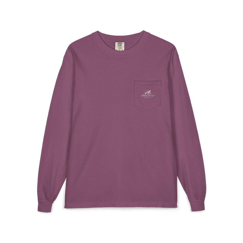 Turtle Hooked Horizon Co. – " Chase What Moves You "Unisex Long Sleeve Pocket T-Shirt