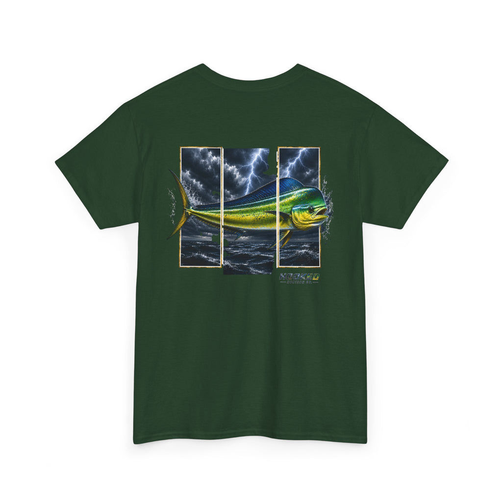 Mahi Mahi Hooked Horizon Co Tee—Ocean Graphic Tee — "Beloved" Ray Design