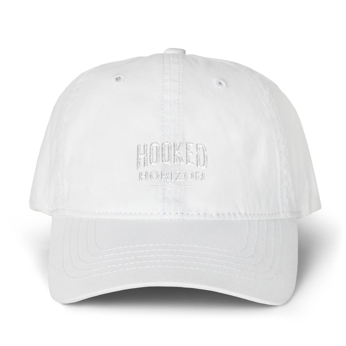 Hooked Horizon Co. — Multiple Color/Lining Variations Women's Pigment-Dyed Cap with Fashion Undervisor (Embroidery)