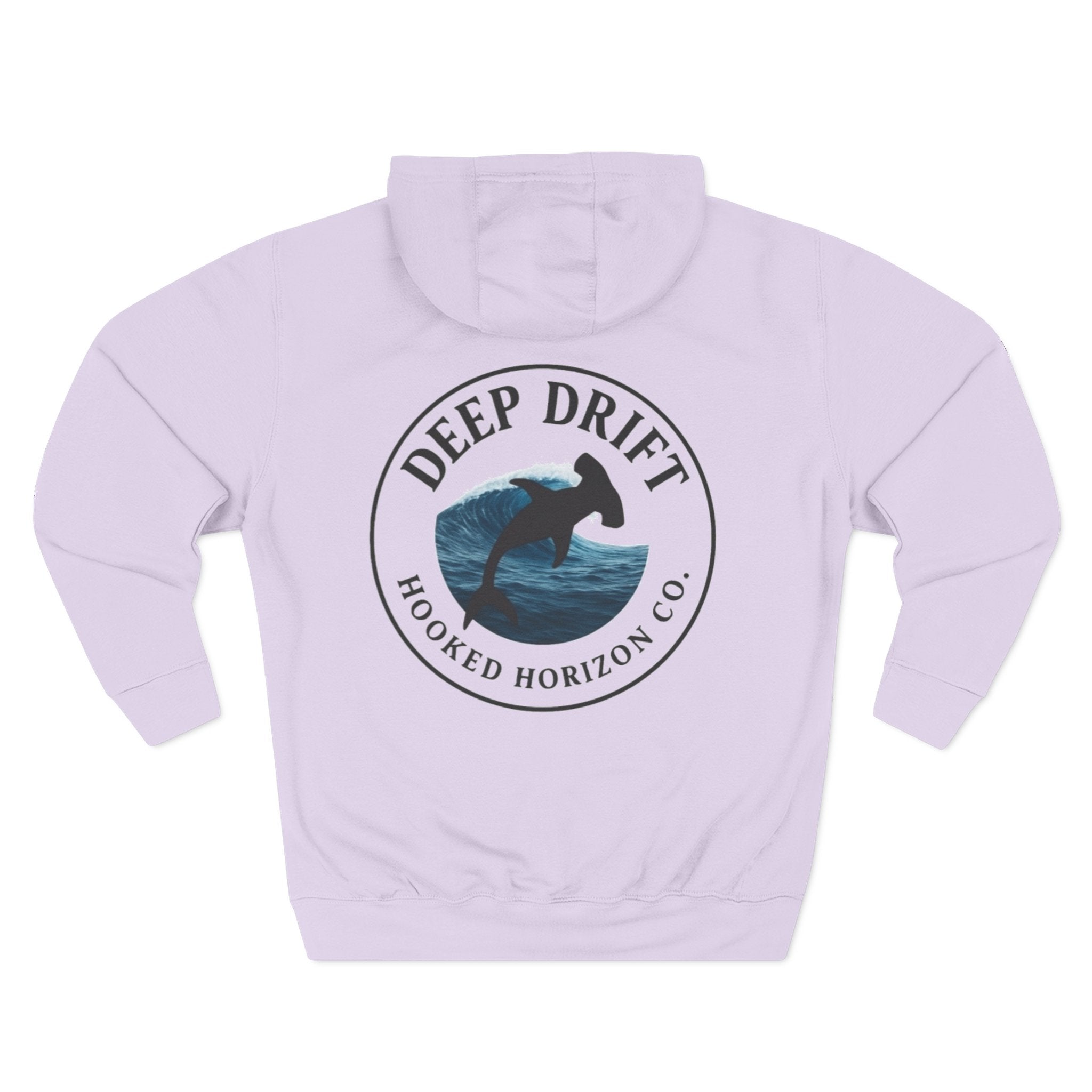 Hammer Head Shark Deep Drift– Hooked Horizon Co. Unisex Zip Hoodie for Ocean Lovers, Nautical Fashion, Cool Weather Gear, Everyday Comfort, Perfect Gift