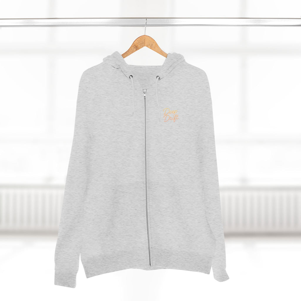 Turtle "Keep It Reel" Deep Drift–Hooked Horizon Co. Unisex Zip Hoodie for Ocean Lovers, Nautical Fashion, Cool Weather Gear, Everyday Comfort, Perfect Gift