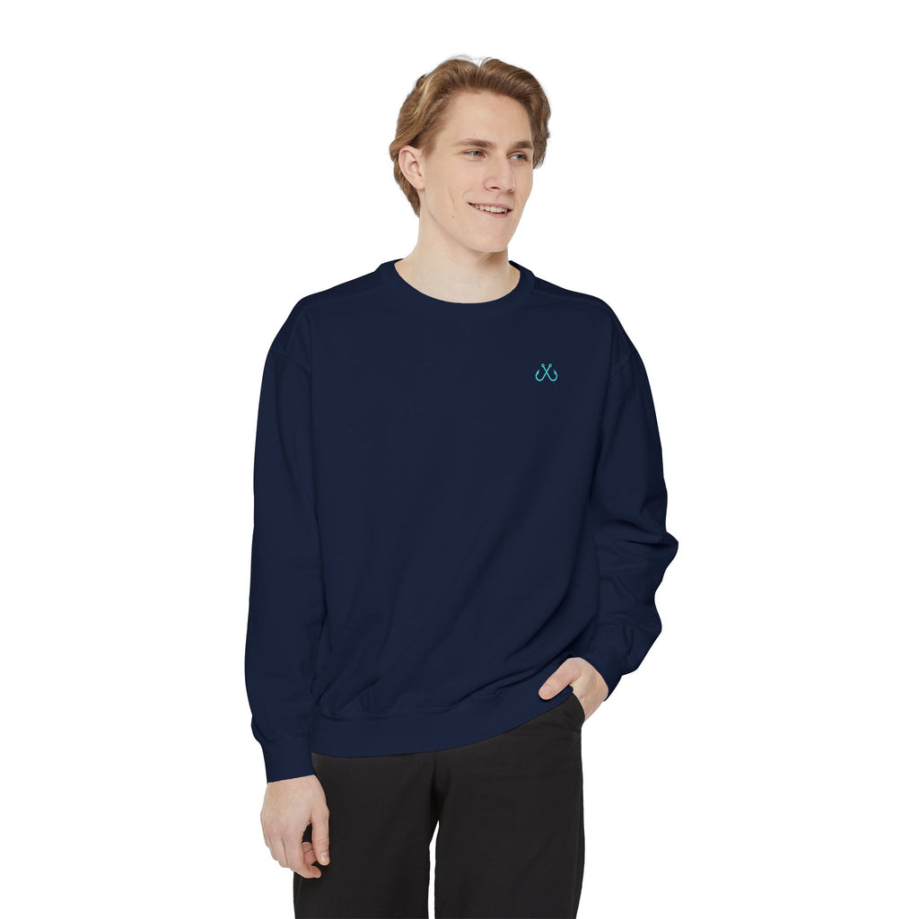 Vintage vibes Neon Tarpon Sweatshirt– Hooked Horizon Co. Ocean apparel, Gifts for Him & Her, Ocean Conservation, Soft Unisex Garment-Dyed Sweatshirt