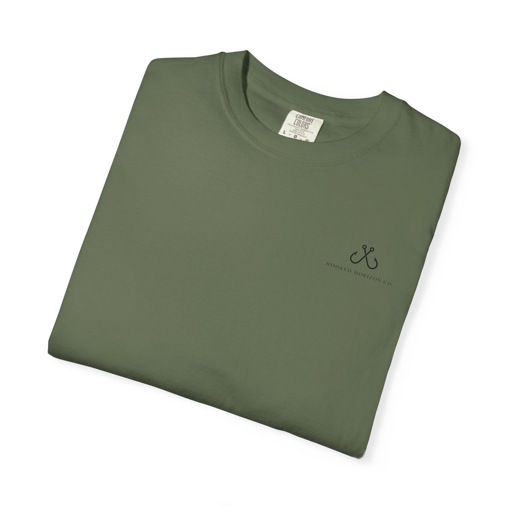 Shark Tee — "Deep Drift on the Water" Fishing Graphicishing Tee for Angler Lovers, Shark Lovers, Ocean Tee