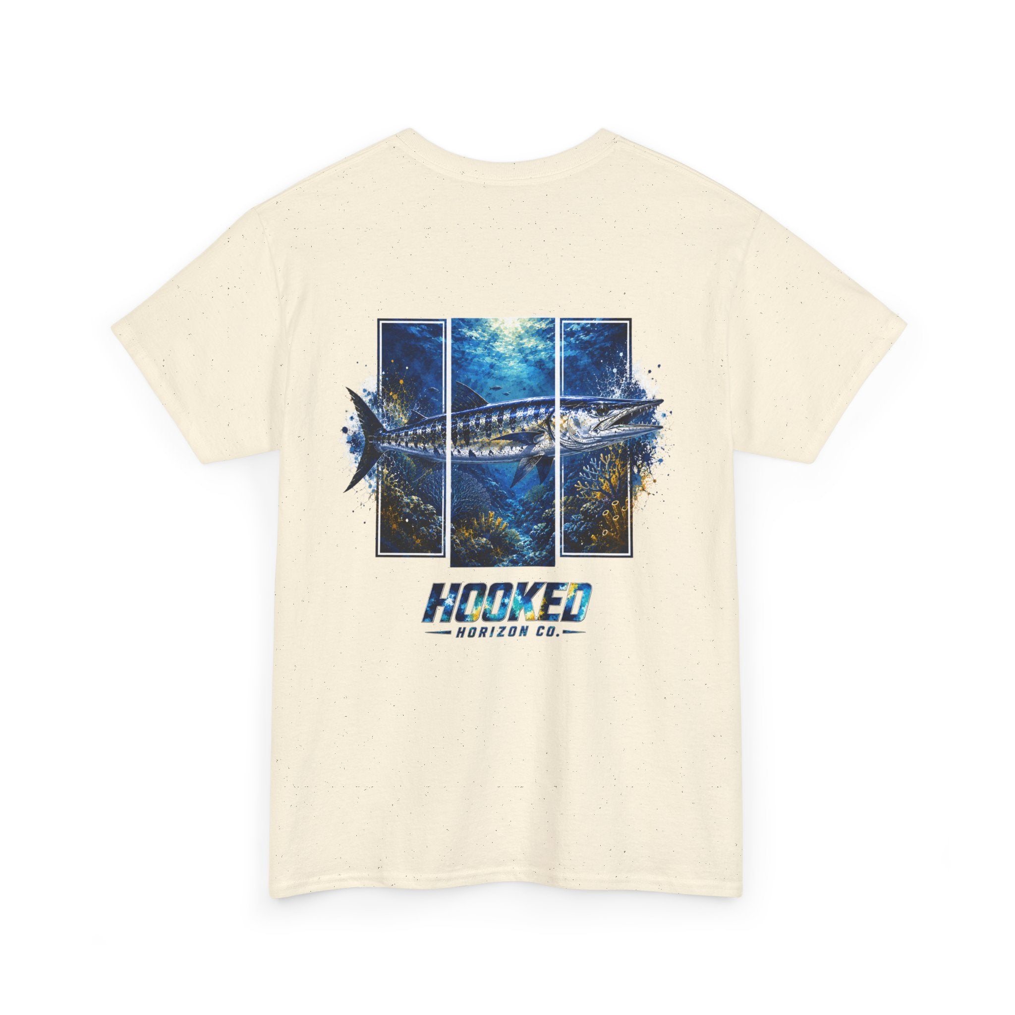 Barracuda Hooked Horizon Co Tee—Ocean Graphic Tee — "Beloved" Ray Design