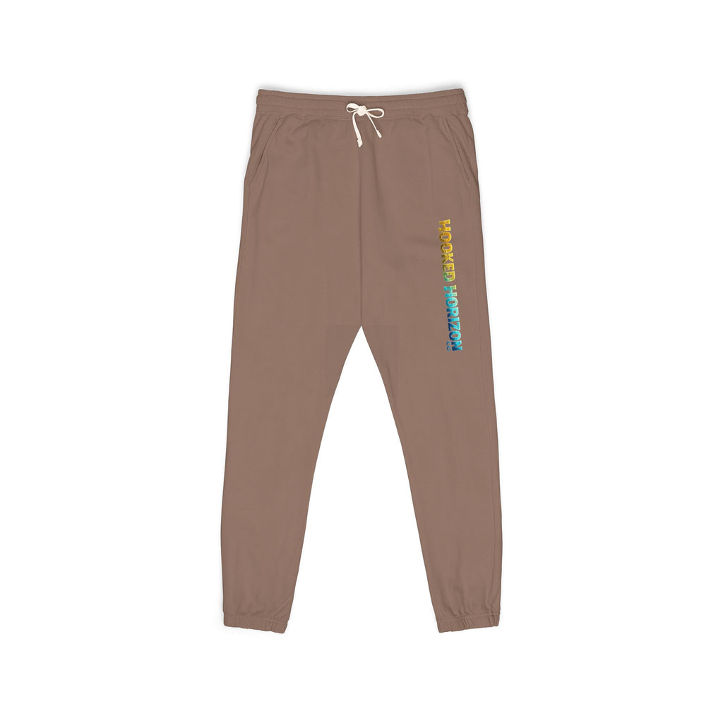 Gold & Blue Hooked Horizon Co. Embroidered Fleece Sweatpants | Cozy Loungewear, Gifts for Everyone, Comfortable Joggers, Relaxed Fit Sweatpants, God is Love, Unisex Fashion