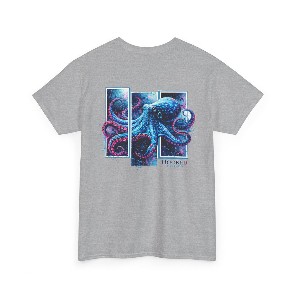 Octopus Hooked Horizon Co Tee—Ocean Graphic Tee — "Beloved" Ray Design