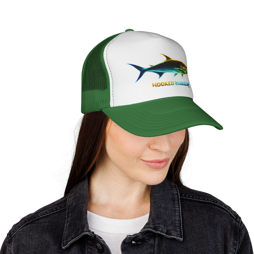Gold & Blue Tarpon Trucker Cap — Fishing & Beach Hat