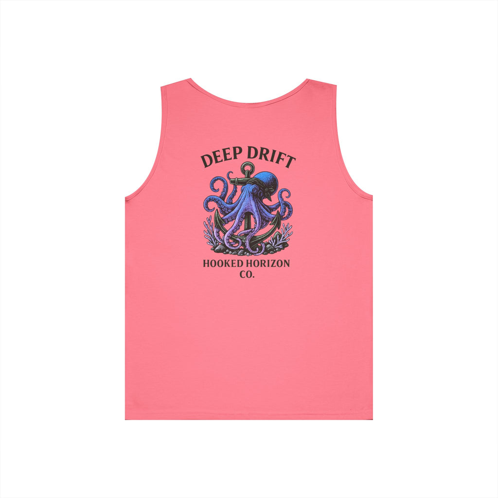 Purple Deep Drift Octopus Graphic Tank Top, Summer Beach Wear, Unisex Tank, Gift for Ocean Lovers, Nautical Tees, Camping Apparel