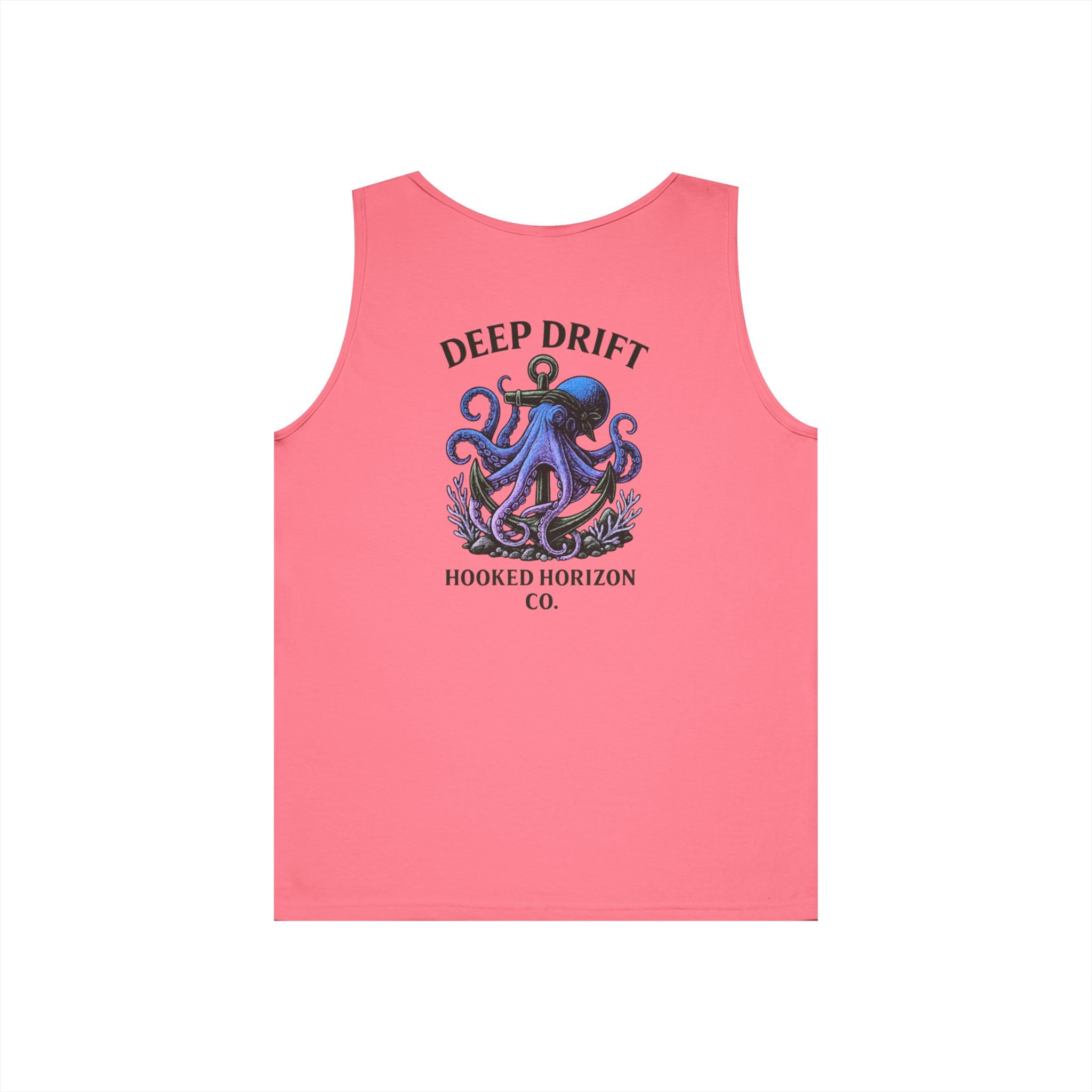 Purple Deep Drift Octopus Graphic Tank Top, Summer Beach Wear, Unisex Tank, Gift for Ocean Lovers, Nautical Tees, Camping Apparel