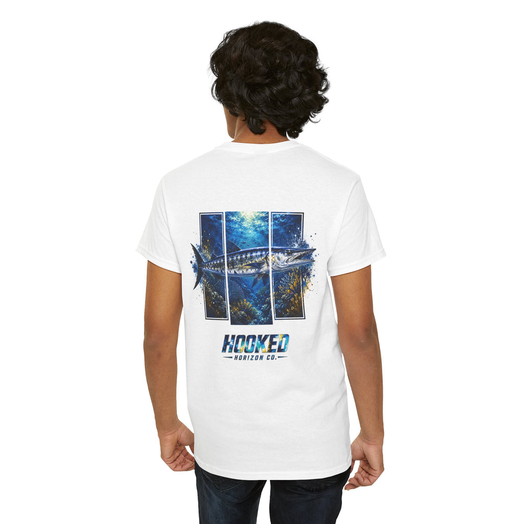 Barracuda Hooked Horizon Co Tee—Ocean Graphic Tee — "Beloved" Ray Design