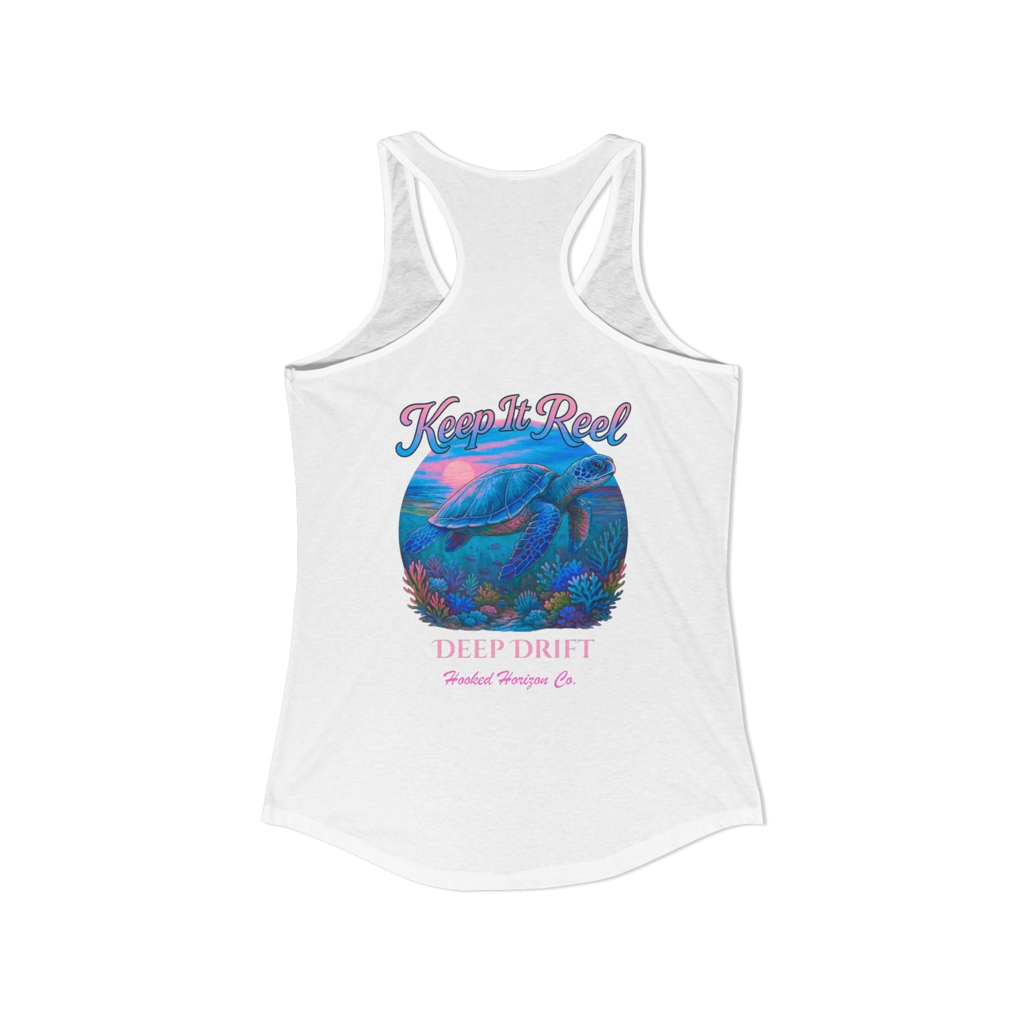 Turtle " Keep It Reel" Deep Drift– Hooked Horizon Co. Gifts for Ocean Lovers, Nautical Fashion, Everyday Comfort, Perfect Gift for Her