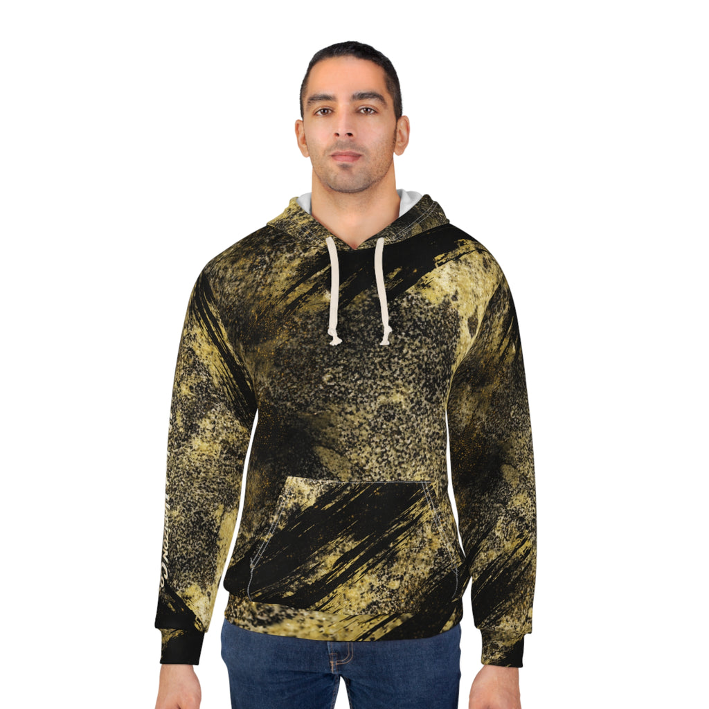 Serpentine Ocean Mineral Inspired Hoodie – All-Over Print Pullover