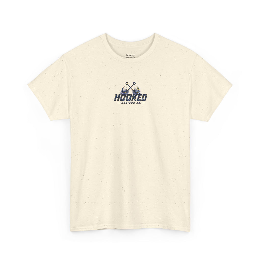 Sail Fish Hooked Horizon Co Tee—Ocean Graphic Tee — "Beloved" Ray Design