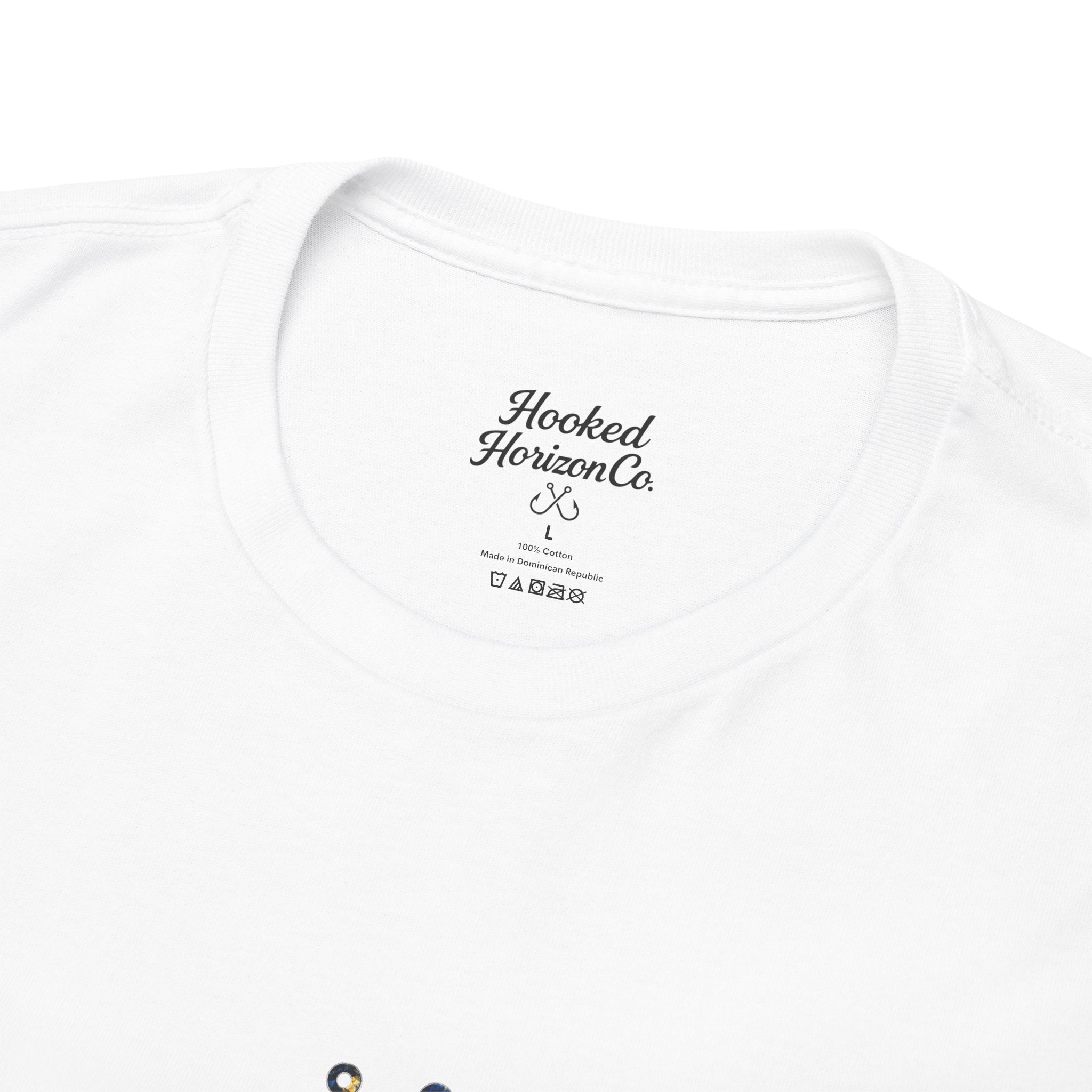 Sail Fish Hooked Horizon Co Tee—Ocean Graphic Tee — "Beloved" Ray Design