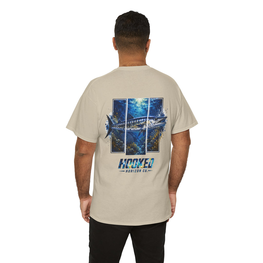 Barracuda Hooked Horizon Co Tee—Ocean Graphic Tee — "Beloved" Ray Design