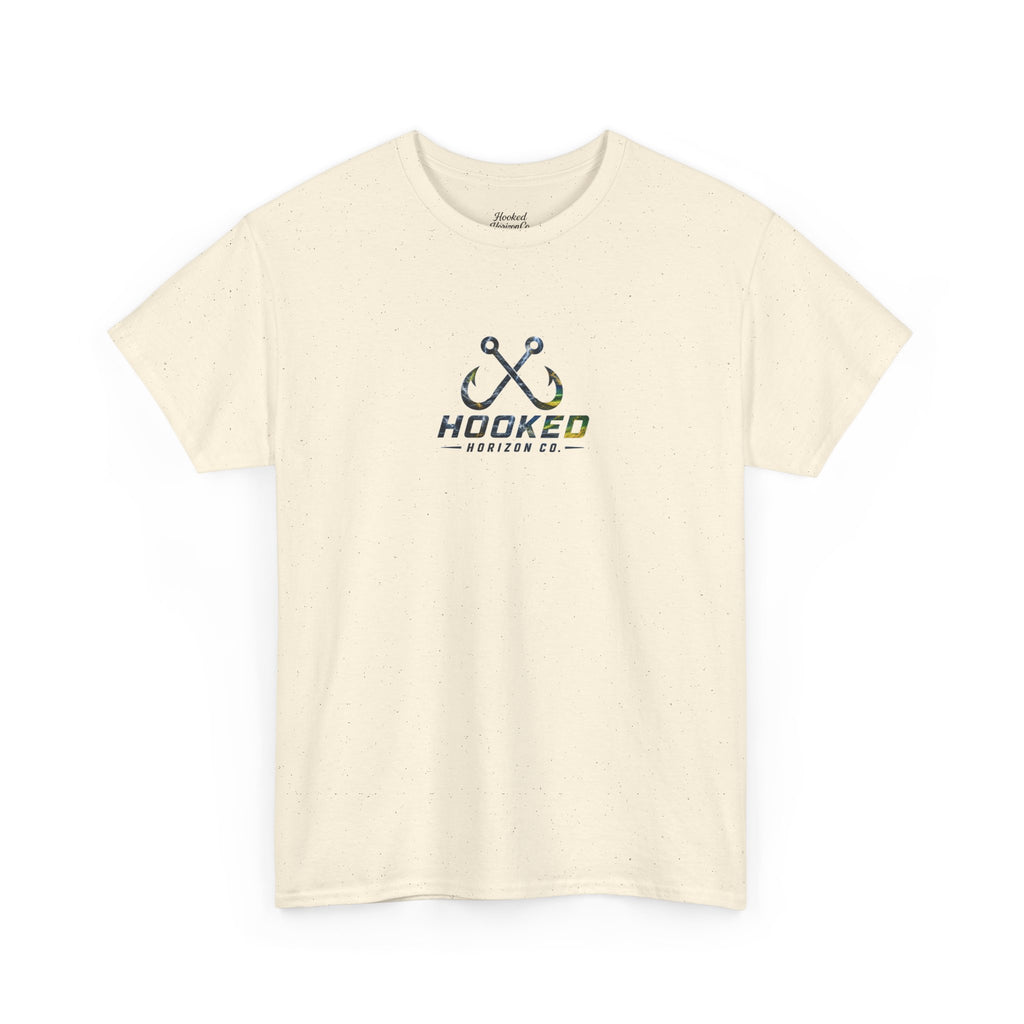Mahi Mahi Hooked Horizon Co Tee—Ocean Graphic Tee — "Beloved" Ray Design