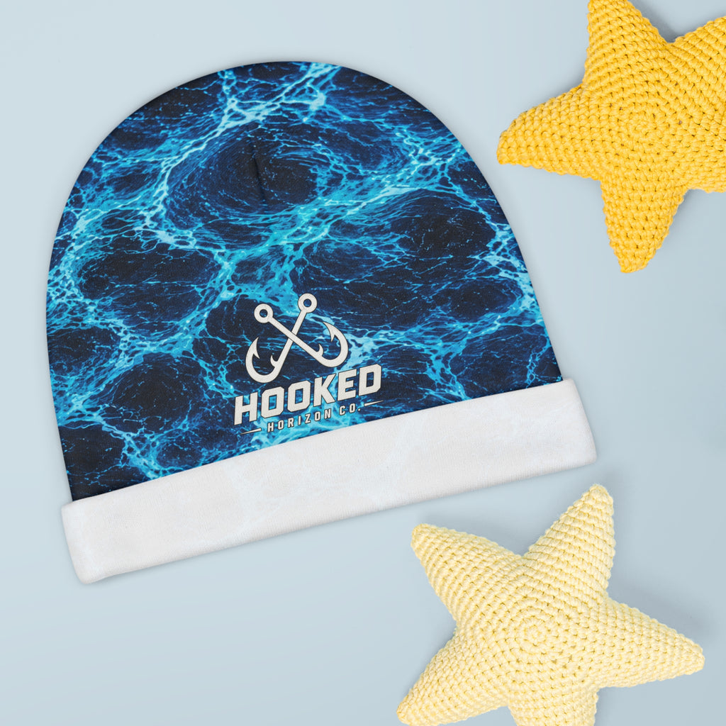 Blue Ocean Waves All-Over Print — Hooked Horizon Co.  BeanieInfant Hat